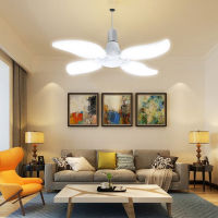 LED Garage Foldable Bulb Angle Adjustable Fan Blades Energy Saving Workshop Lamp Head Deformable Ceiling Lamp Flower Light Decor