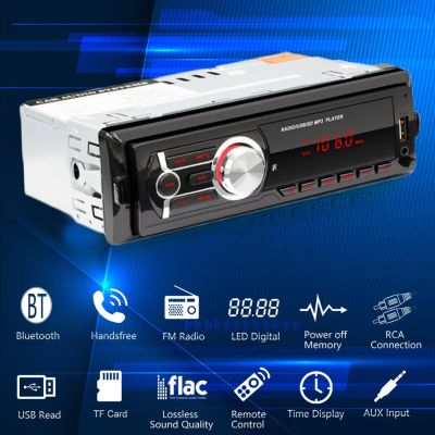 Car Radio MP3 Player Auto Audio Bluetooth Stereo Multimedia Player Detachable Hands-Free Support AUX/USB/TF Card