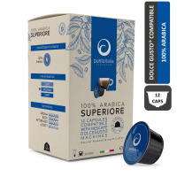 (เซ็ต 5 กล่อง  x12 แคปซูล) Punto Italia Espresso กาแฟแคปซูล SUPERIORE อาราบิก้า 100% สำหรับเครื่อง DOLCE GUSTO®