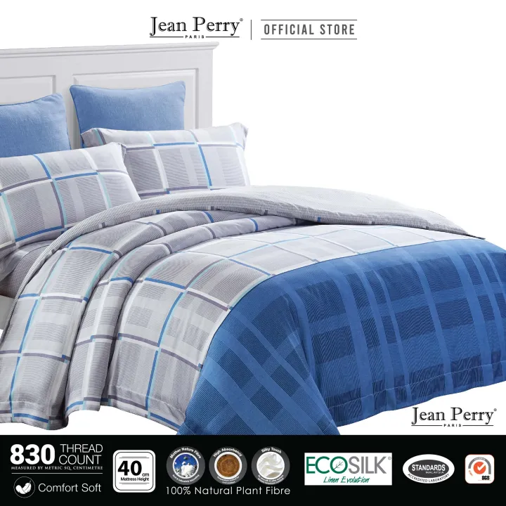 Jean Perry Ecosilk Linen Evolution 5IN1 King Quilt Cover Set [Silky