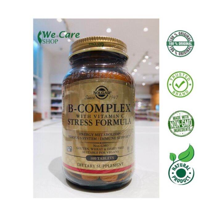 Solgar B-complex With Vit C Stress Formula 100 Tablets | Lazada PH