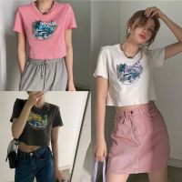 COD DSFERTRETRE 【X-style】Korean ins printed loose short sleeve T-shirt crop top