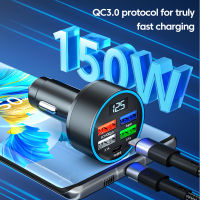 Olaf 150W Super Fast Car Charger ศัพท์มือถือ USB Type C Charger ในรถยนต์สำหรับ Samsung Fast Charging Cargador Auto