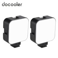 Docooler โคมไฟสำหรับถ่ายภาพแฟลชวิดีโอ LED ขนาดเล็กหรี่แสงได้6500K พร้อมตัวแปลงเลนส์ส้นรองเท้าเย็นสำหรับ Canon Nikon Sony กล้อง DSLR