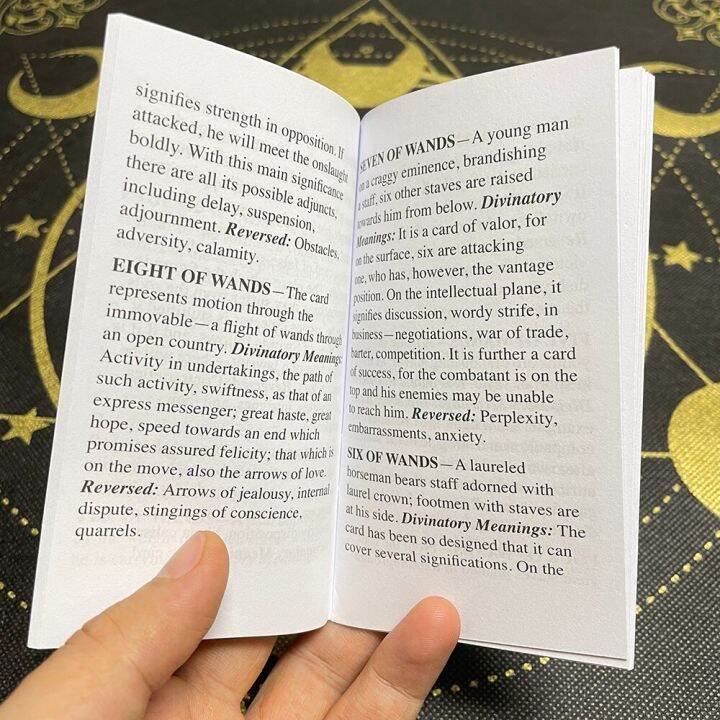 สำรับไพ่ทาโรต์12x7ใบการออกแบบคลาสสิกสำหรับผู้เริ่มต้นพร้อมหนังสือคู่มือเวอร์ชั่นภาษาอังกฤษสำรับไพ่ลึกลับ
