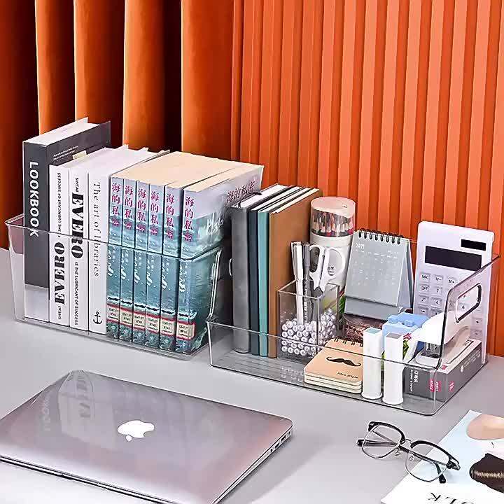 Spot parcel post Acrylic Transparent Book Stand Shelf Book Storage Desk
