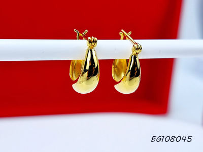 apata jewelry ต่างหูหุ้มทองห่วงโค้ง ต่างหูชุบทอง ต่างหูชุบทองแท้ห่วง ชุบทองไมครอน ชุบเศษทอง