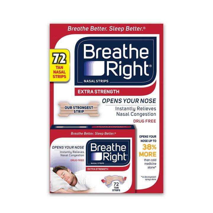 Breathe Right Nasal Strips Extra Strength Instantly Relieve Nasal