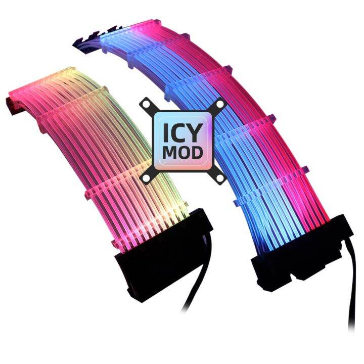 ARGB GPU Extension Cable 8PIN Rainbow Case Lighting Strip 8+8 Strimer ...