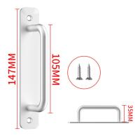 Sliding Barn Door Handle Pull Wood Door Handle Furniture Hardware Aluminum Cabinet Cupboard Interior Balcony Door Pull Door Hardware Locks