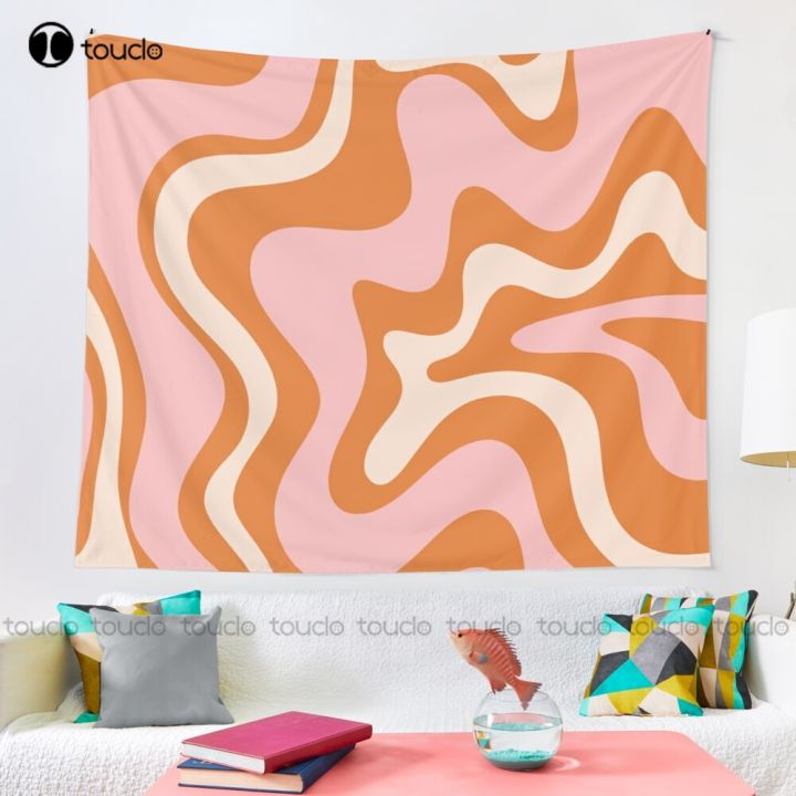 cw-liquid-swirl-r-modern-abstract-pattern-in-pink-orange-cream-tapestry-horror-tapestry-custom-decoration-wall-hanging
