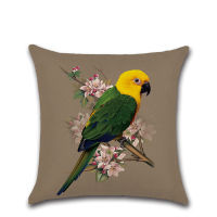 1Pcs 45*45cm Bird Branch Pattern Cotton Linen Throw Pillow Cushion Cover Car Home Sofa Decorative Pillowcase funda cojin 40218