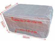 Túi trùm kích thước D105cm x R70cm x C55cm, màu trắng xám