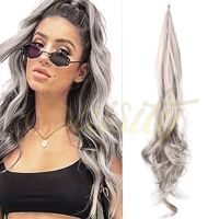 Synthetic 32 Inch Flexible Wrap Around Ponytail Extension Long Ponytail Hair Extensions Curly Hairpiece for Women Saisity Wig  Hair Extensions  Pads