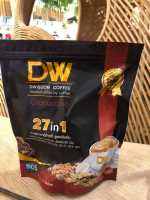 กาแฟดีวัลด้อม Dw Dwisdom coffee เชต 3 ห่อ กาแฟอาร้าบีก้าแท้ สูตรเข้มข้น ผสรสารสกัดจากตังถั่งเชา เห็ดหลินจือ โสม มีคอลลาเจน แคลเชียม และสารสกัดอีก27 ชนิด 1ห่อ บรรจุ15 ชอง ชองละ20g