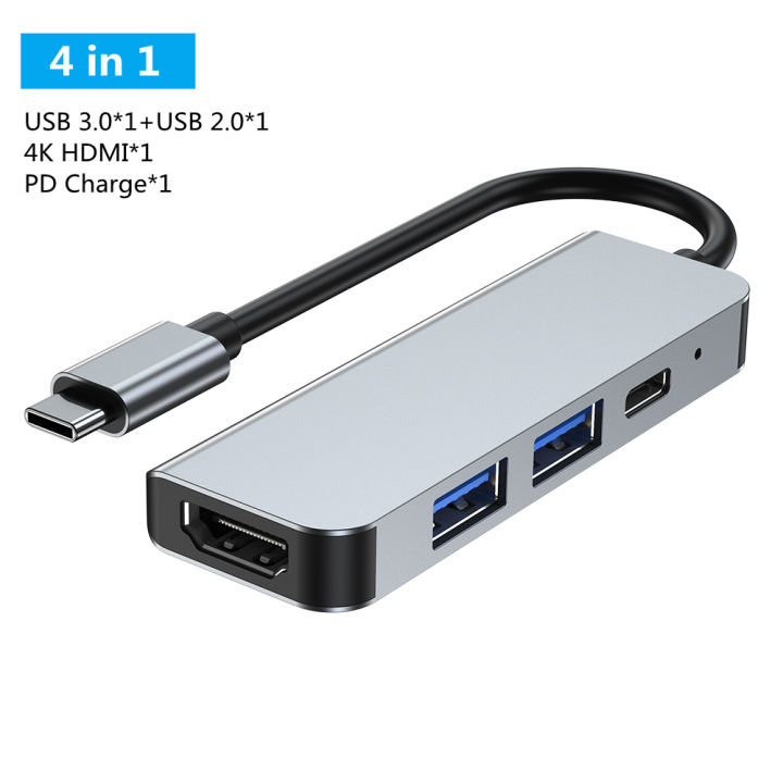 usb-c-hub-hdmi-mini-4k-60hz-multiport-11-in-1-adapter-for-macbook-pro-m1-air-gold-powered-passthrough-charger-type-c
