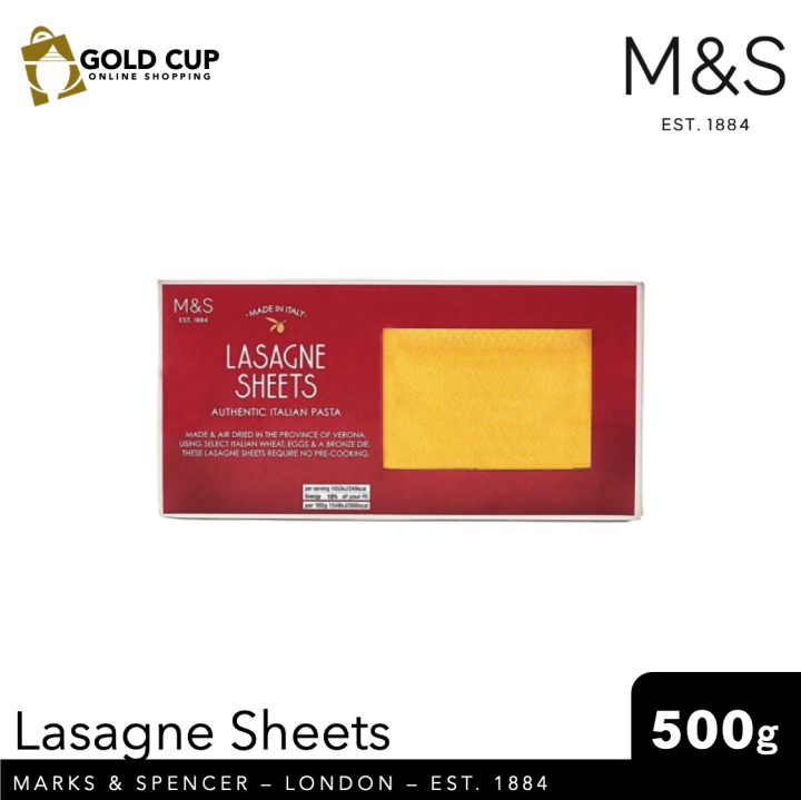 Marks & Spencer Food Lasagne Sheets 500g (Lasagna Pasta Italian