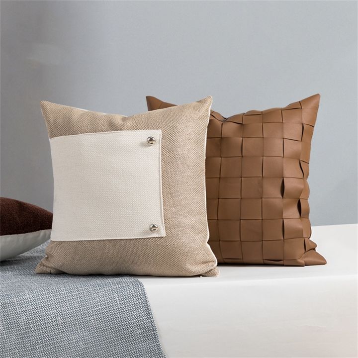 hot-dt-luxury-cushion-cover-woven-pu-leather-boho-pillows-for-sofa-45x45cm-pillowcase
