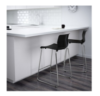 Bar stools chrome-plated are suitable for bar counters, they can be stacked and stored without wasting storage space, size 66 cm.