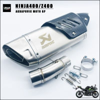 ชุดท่อแต่ง Ninja400 และ Z400 ปลายท่อ Ak GP พร้อมสลิปออนตรงรุ่น ไม่ต้องแปลง มีปลายหลายแบบให้เลือก