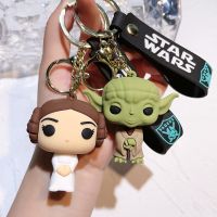 Disney Star Wars Baby Yoda พวงกุญแจการ์ตูนอะนิเมะ Mandalorian รูป Master Yoda พวงกุญแจ PVC สำหรับเด็กของขวัญ