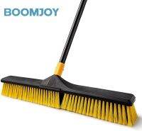 BOOMJOY แปรงไม้กวาดผลัก24 "กว้าง65.3" ด้ามยาวขนแปรงแข็งสำหรับงานหนักกลางแจ้งเชิงพาณิชย์สำหรับทำความสะอาดห้องน้ำห้องครัวลานจอดรถดาดฟ้ากระเบื้องปูพื้นหินคอนกรีต