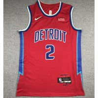 Hot Newest Top-quality New arrival 2022 2023 Newest shot goods Most popular 22/23 Top quality Ready Stock High quality 2022 new 75th anniversary NBA mens Detroit Pistons 2 Cade Cunningham red embroidery basketball jerseys jersey