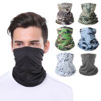 Women Men Ice Silk Face Cover Neck Tube Outdoor Sports Bandana Scarf Breathable Hiking Scarf Neck Gaiter Camo Army Bandana