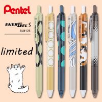 ปากกา Pentel ของญี่ปุ่นเจลอาบน้ำเร็วแบบจำกัด BLN125ปากกาสีดำปากกานักเรียนปากกาทดสอบเขียนอย่างราบรื่น0.5Mm 3เครื่องเขียนในโรงเรียน