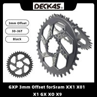 DECKAS GXP จักรยาน Chainring 3มิลลิเมตรชดเชย MTB ภูเขาขี่จักรยาน30-38ครั้งแคบกว้าง Chainwheel ForSram XX1 XO1 X1 GX XO X9