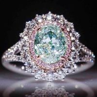 Luxurious Silver Color Trendy Rings for Women Shining Metal Inlaid Pink Zircon White Stones Wedding Rings Bridal Jewelry