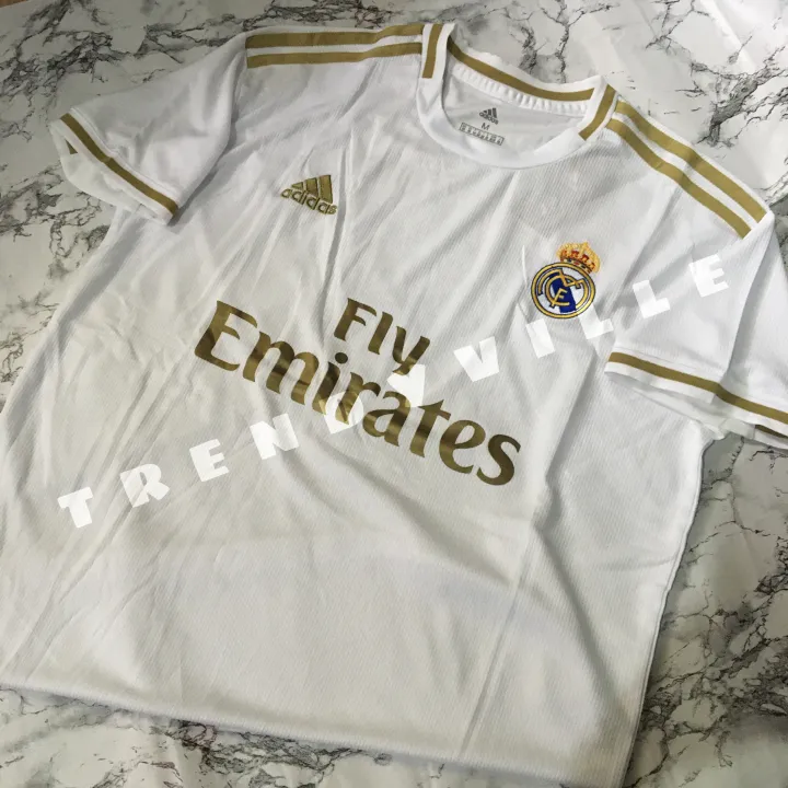 Football Jersey Fly Emirates White/Gold 