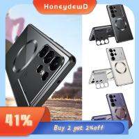 HONEYDEWD โลหะสำหรับตกแต่ง เคสโทรศัพท์โทรศัพท์ วงเล็บพับได้ อโรมาเธอราพี ป้องกันโทรศัพท์ป้องกัน แฟชั่นสำหรับผู้หญิง ตัวดูดแม่เหล็ก ฝาปิดโทรศัพท์ สำหรับ S21ซัมซุง/S22/S23Ultra อุปกรณ์เสริมโทรศัพท์