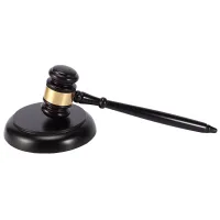 Wooden judges gavel auction hammer with sound block for attorney judge auction handwork