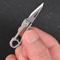 【LZ】✺┇❈  Mini faca portátil para acampamento ao ar livre faca descascador Open Survive Kit Box Opener Package Gadget Hike Pocket Blade Fold Key Ring Tool