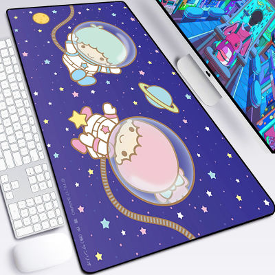 Little-Twin-Stars Gaming Mouse Pad XL Mousepad Gamer Desk PC Gamer Cabinet Mausepad Kawaii Accessories Deskmat Carpets Table Mat