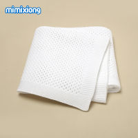 ผ้าห่มเด็กครอบคลุมสำหรับรถเข็นเด็ก Bassinet 90*70ซม. ถักทารกแรกเกิดเด็กทารก Muslin Swaddle Wrap เด็กผ้าปูที่นอน Cellular