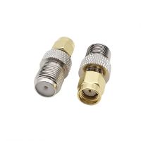 2Pcs/Lot RF Coaxial Adapter F Type Female Jack To RP-SMA Male Plug Straight Center Antennas Wi-Fi Convertor Coax Cable Connector Electrical Connectors