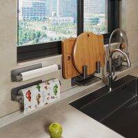 [COD] Pot punch-free wall-mounted supplies Daquan knife hanger drain multi-function storage