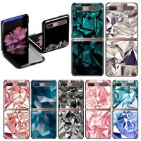 Case for Samsung Galaxy Z Flip3 Flip4 5G z flip Hard Cases for Galaxy Z Flip 6.7" Black Phone Cover Crystal Diamond