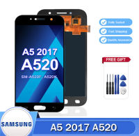 100% ทดสอบแล้ว5.2 "จอ LCD แบบดั้งเดิมสำหรับ A520 SAMSUNG Galaxy A5 2017 A520F SM-A520F สัมผัสหน้าจอ LCD หน้าจอดิจิตอลชิ้นส่วนประกอบ