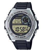 CASIO นาฬิกาผู็ชาย สายสแตนเลส-เรซิ่น (ประกันCMG ศูนย์เซ็นทรัล 1ปี) รุ่น  MWD-100H-2A(น้ำเงิน) MWD-100H-9A (สีชา)