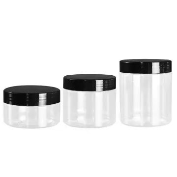 50ml 100ml 150ml 200ml 250ml PET PLASTIC STORAGE JARS CONTAINERS LIDS PET  TUB