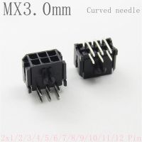 10ชิ้นซ็อกเก็ต43045เข็มแบบโค้ง Mx3.0mm สองแถว43025เข็มแบบโค้งซ็อกเก็ต2X1 2 3 45 6 7 8 9 10 11 12P