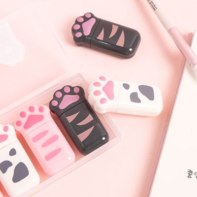 6Pcs Cute Cartoon Cat Correction Tape Plastic Cat Paw Modelling Correct Tools School Office Supplies Kawaii Stationery