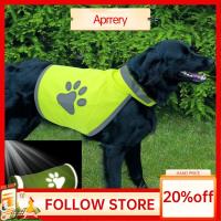 APRRERY กลางแจ้ง เรืองแสง ระบายอากาศได้สบาย อุ้งเท้าสุนัข Pet Hi Vis Coat เสื้อสุนัข เสื้อกั๊กความปลอดภัยของสัตว์เลี้ยง เสื้อกั๊กสะท้อนแสงสำหรับสัตว์เลี้ยง