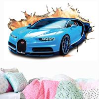 3D large high-end sports car cool car wall stickers childrens room boy dream vehicle art poster wallpaper boy gift decoration Wall Stickers  Decals