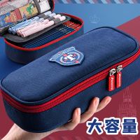 ☾▣ Pencil Case Boys Primary School Stationery Box 20221 New Popular Girls Boys Cool Trendy Pencil Case Large Capacity Multifunctional Canvas for Junior High School Students Simple Durable High-value School Supplies