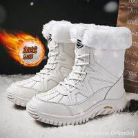 Darlene Orlando Cross-border snow boots womens mid-tube front large size cold-proof warm cotton boots plus fleece outdoor winter shoes wholesale