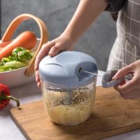 500900ML Multi-Function กระเทียมบด Chopper คู่มือกระเทียมกดอาหารผักเครื่องตัดเนื้อเครื่องบด Home Kitchen Gadgets